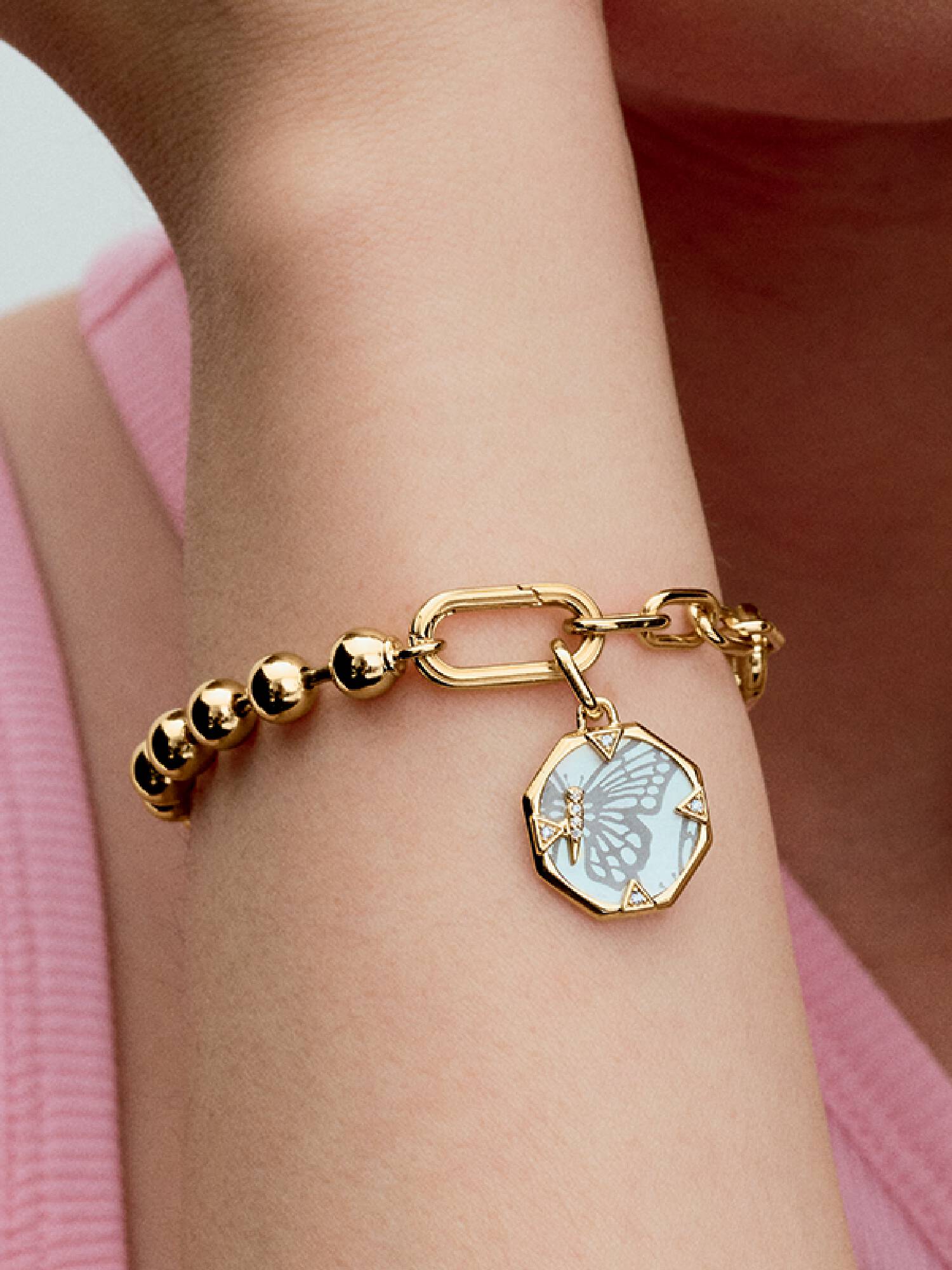 Pandora ME Pearlescent Butterfly Medallion Charm
