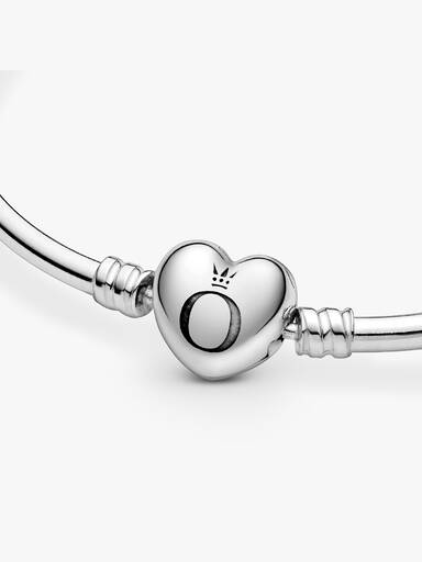 Pandora Moments Heart Clasp Bangle