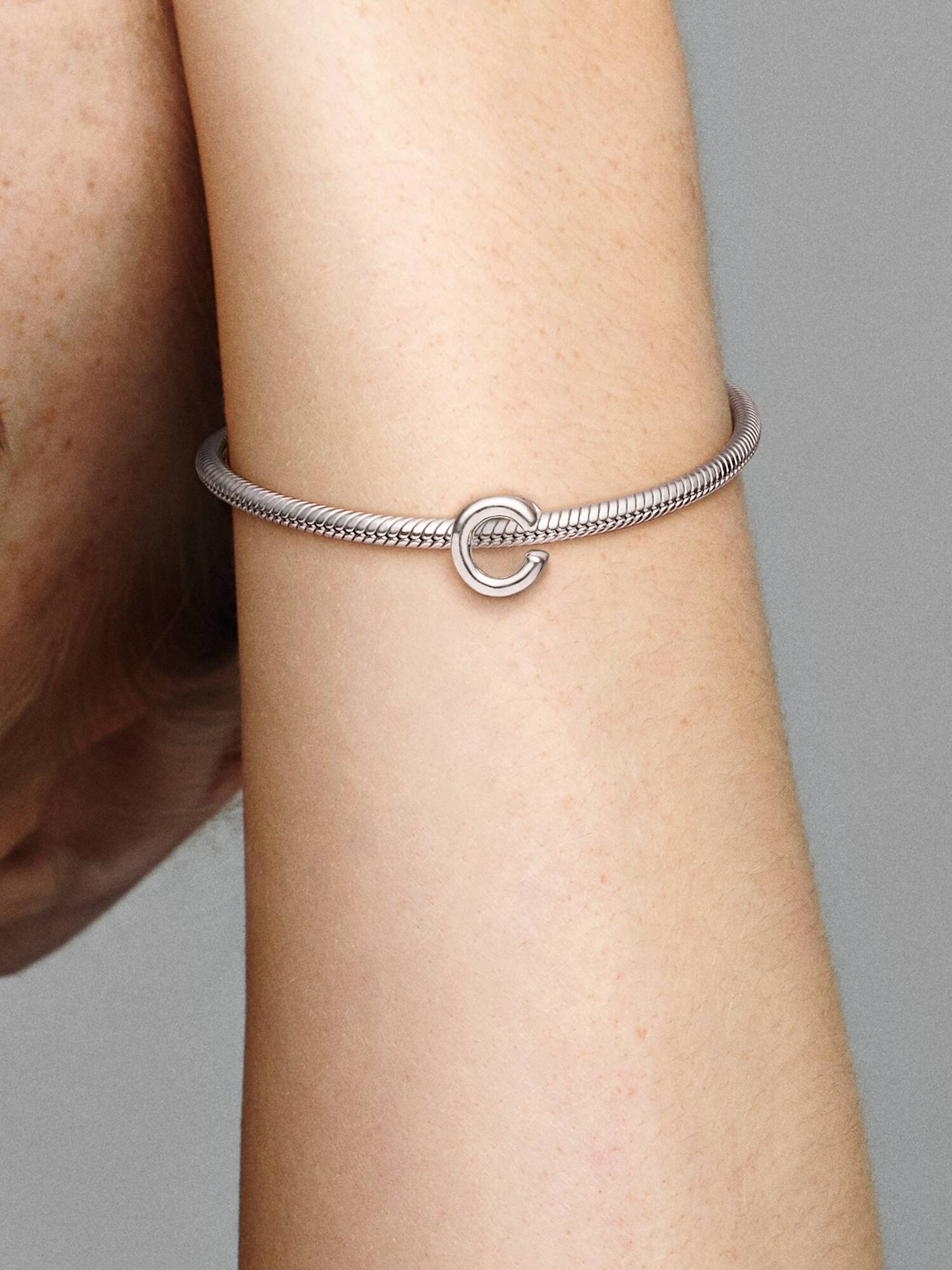 Letter C silver charm