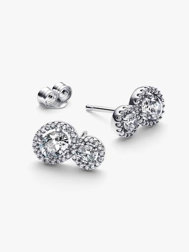 Embracing Halo Stud Earrings