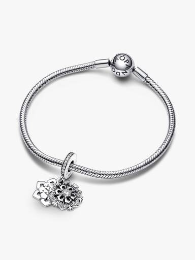 Sparkling Snowflake Double Dangle Charm