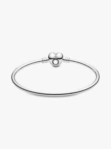 Pandora Moments Heart Clasp Bangle