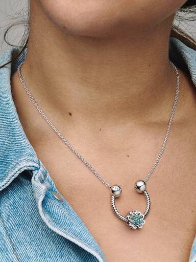 Pandora Moments U-shape Charm Pendant Necklace