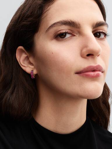 Pink Hoop Earrings