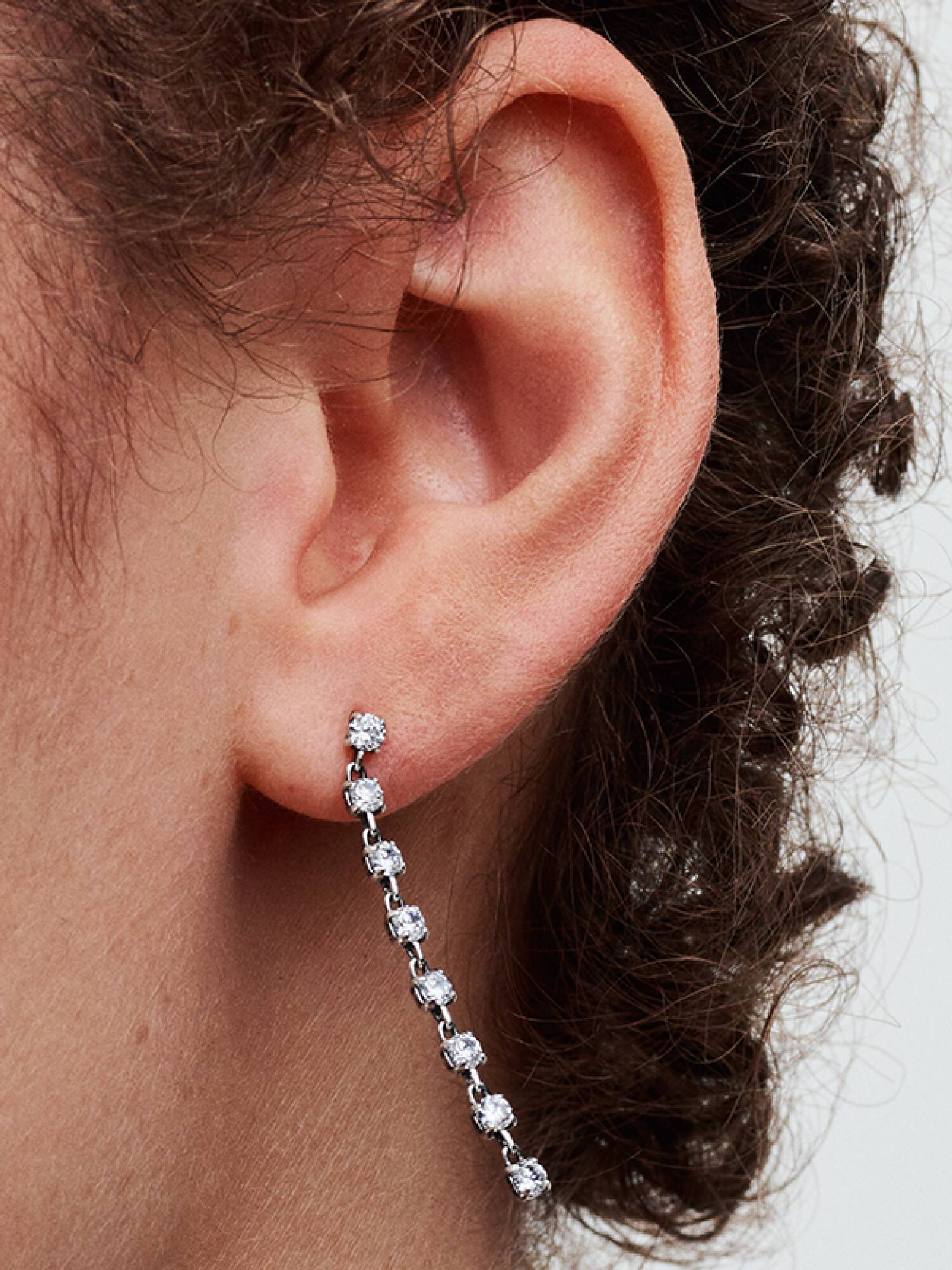 Sparkling Eight Stones Drop Earrings