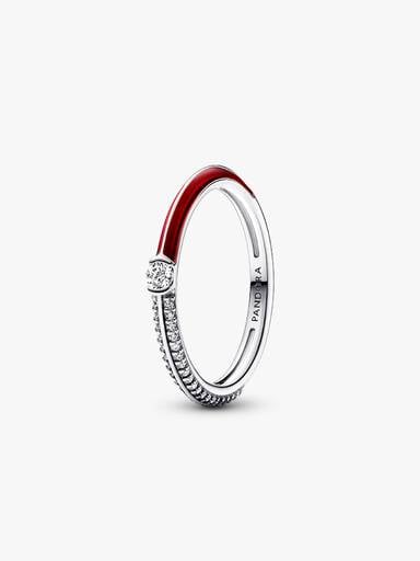 Pandora ME Pavé & Red Dual Ring