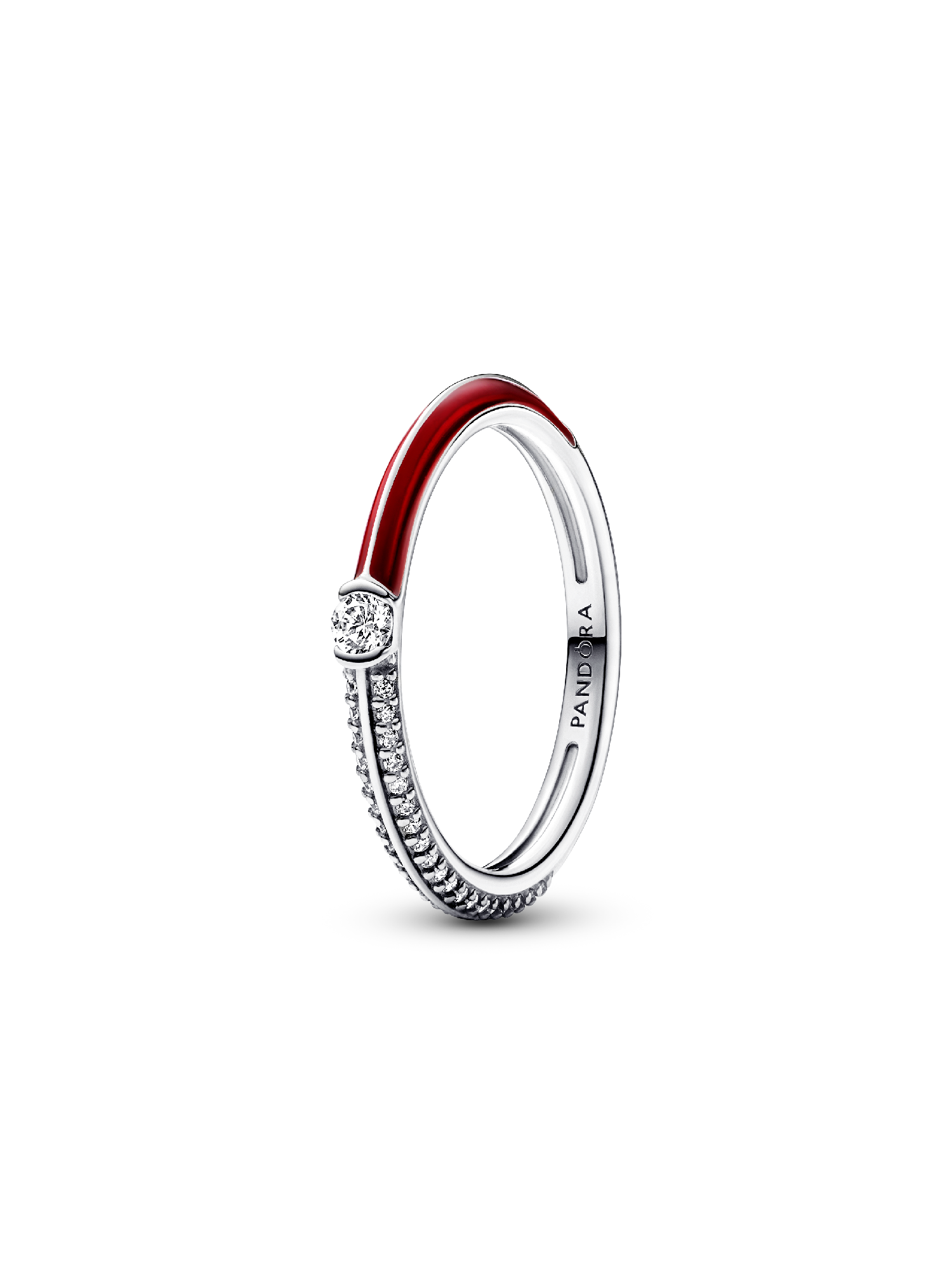 Pandora ME Pavé & Red Dual Ring
