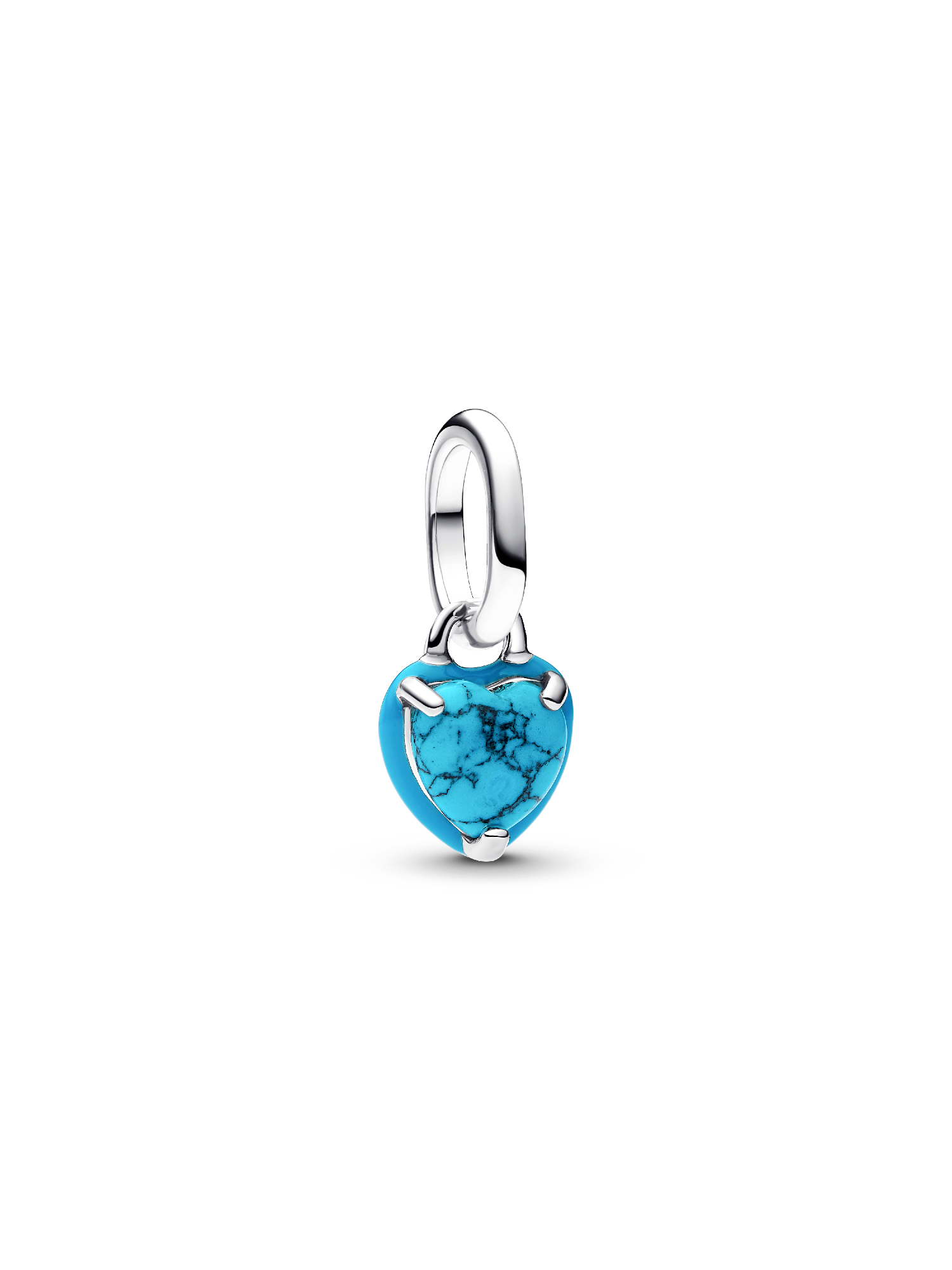 Turquoise-coloured Heart Mini Dangle Charm