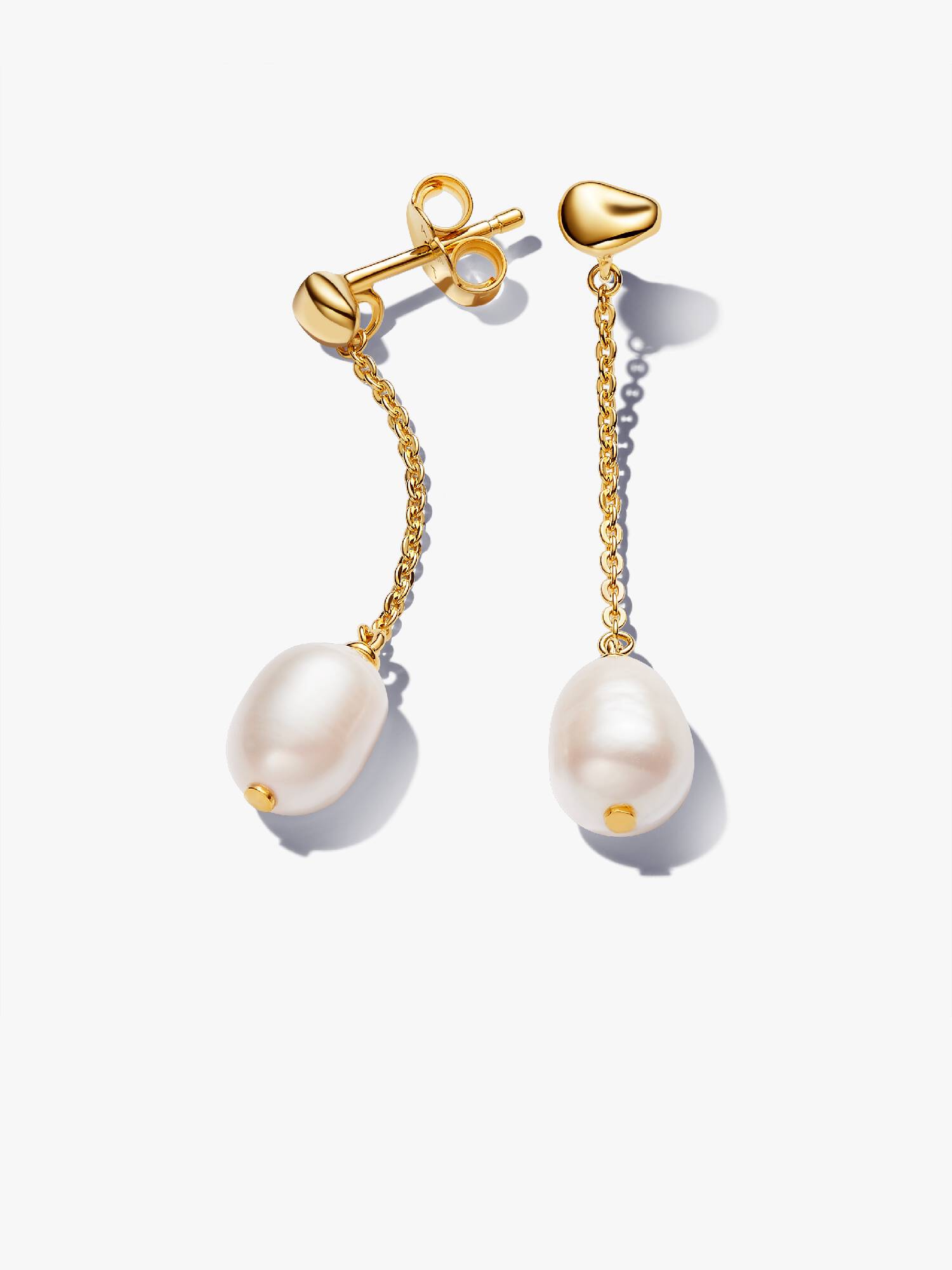 Treated Freshwater Cultured Pearl Drop Earrings
