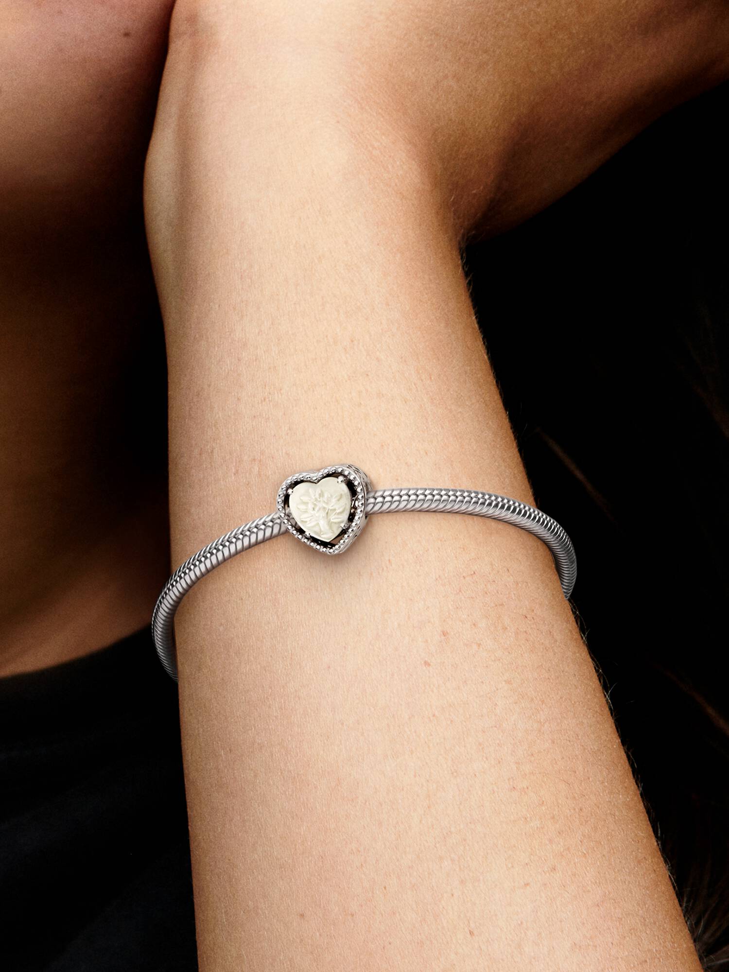 Openwork Heart & Family Tree Charm