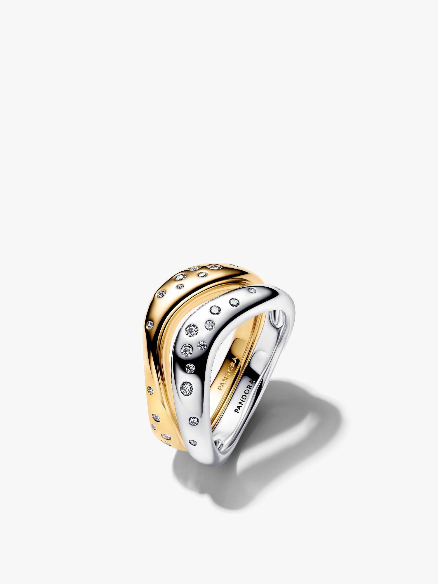 Organically Shaped Two-Tone Stacking Rings