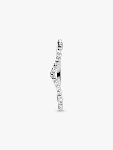 Wishbone silver ring