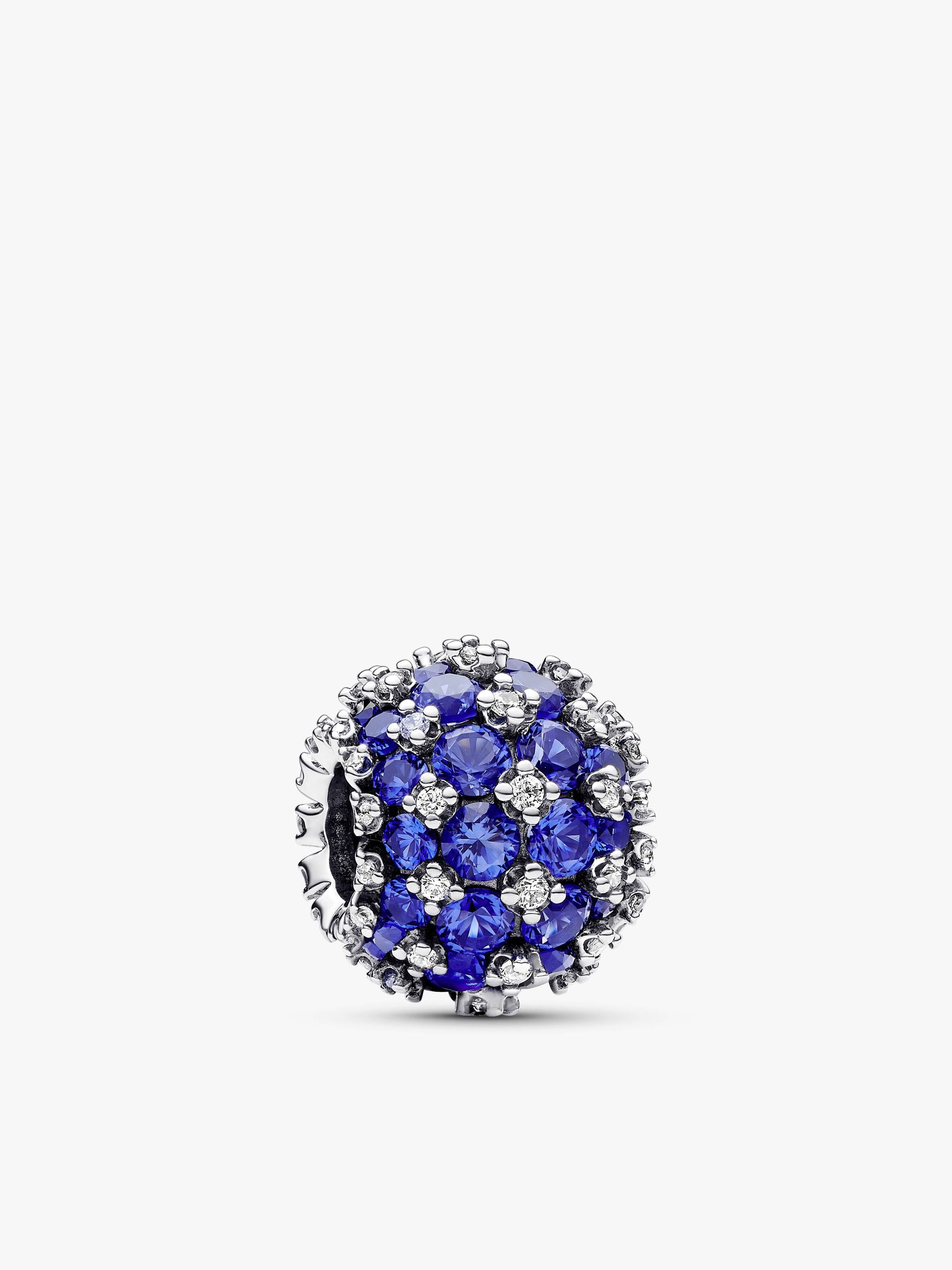 Sparkling Pavé Round Blue Charm