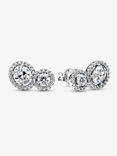 Embracing Halo Stud Earrings