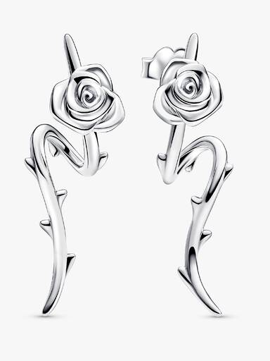 Rose in Bloom Curved Stud Earrings