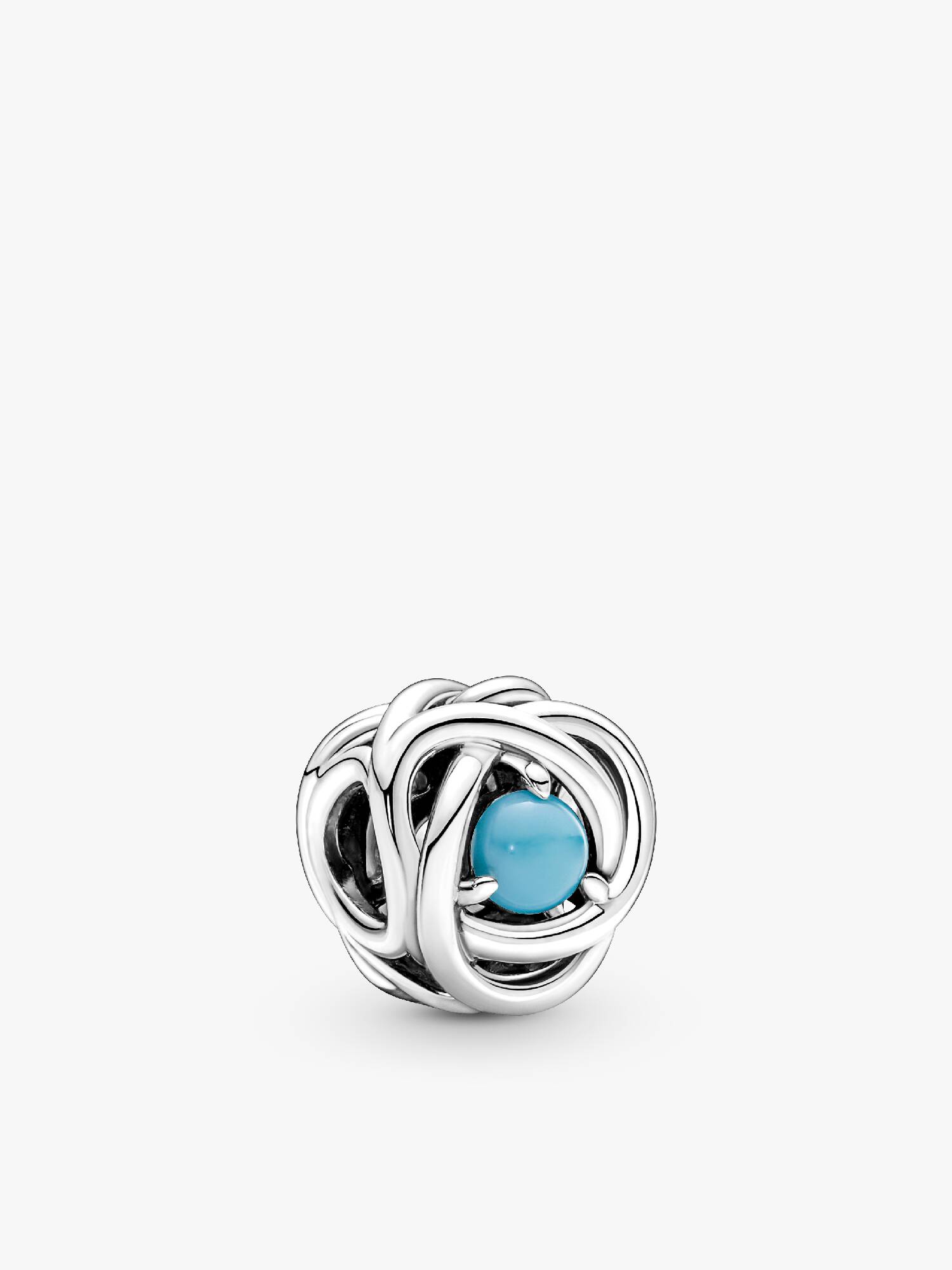 Turquoise Blue Eternity Circle Charm
