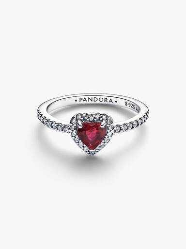 Elevated Fuchsia Rose Heart Ring