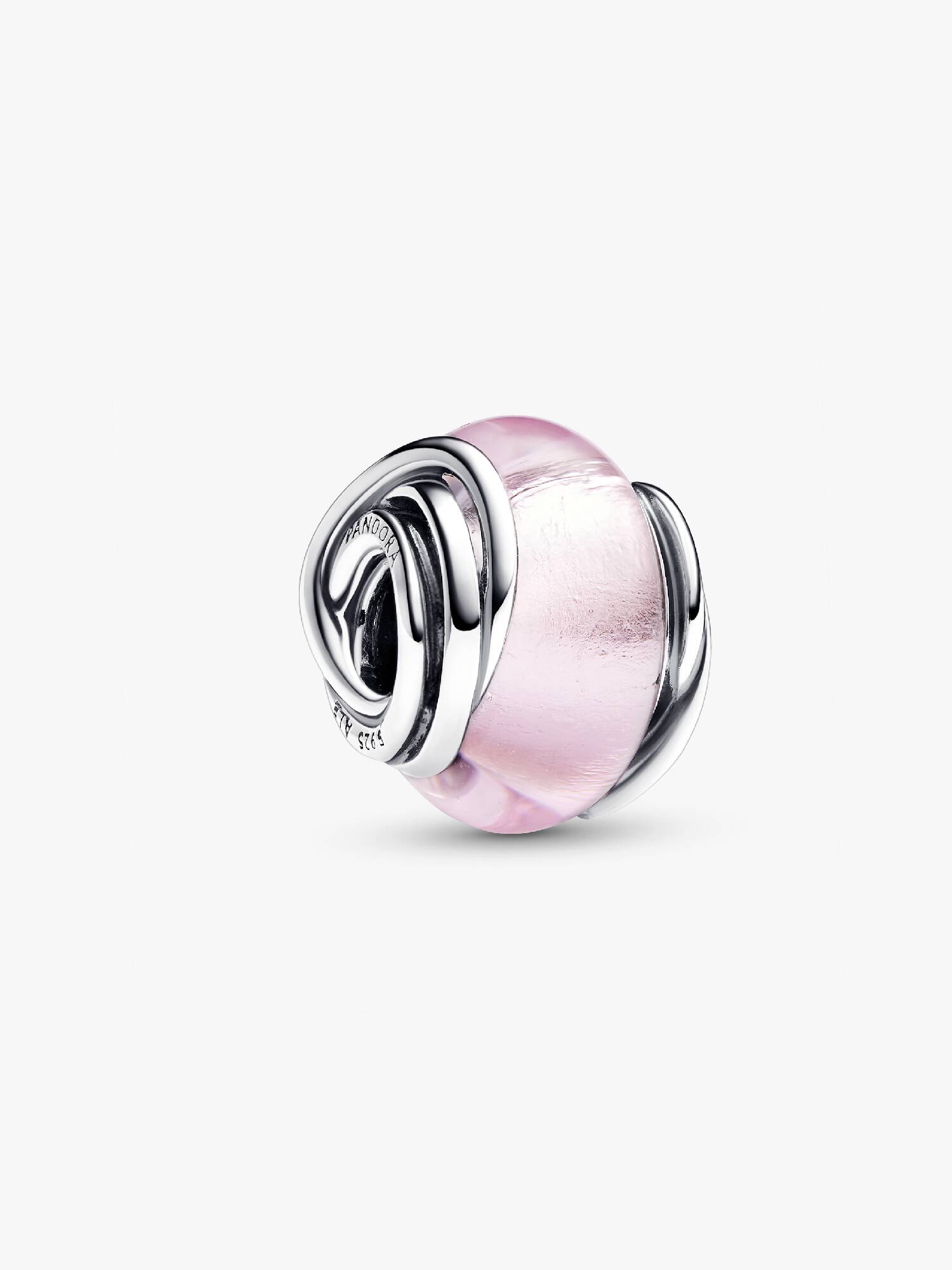Encircled Pink Murano Glass Charm