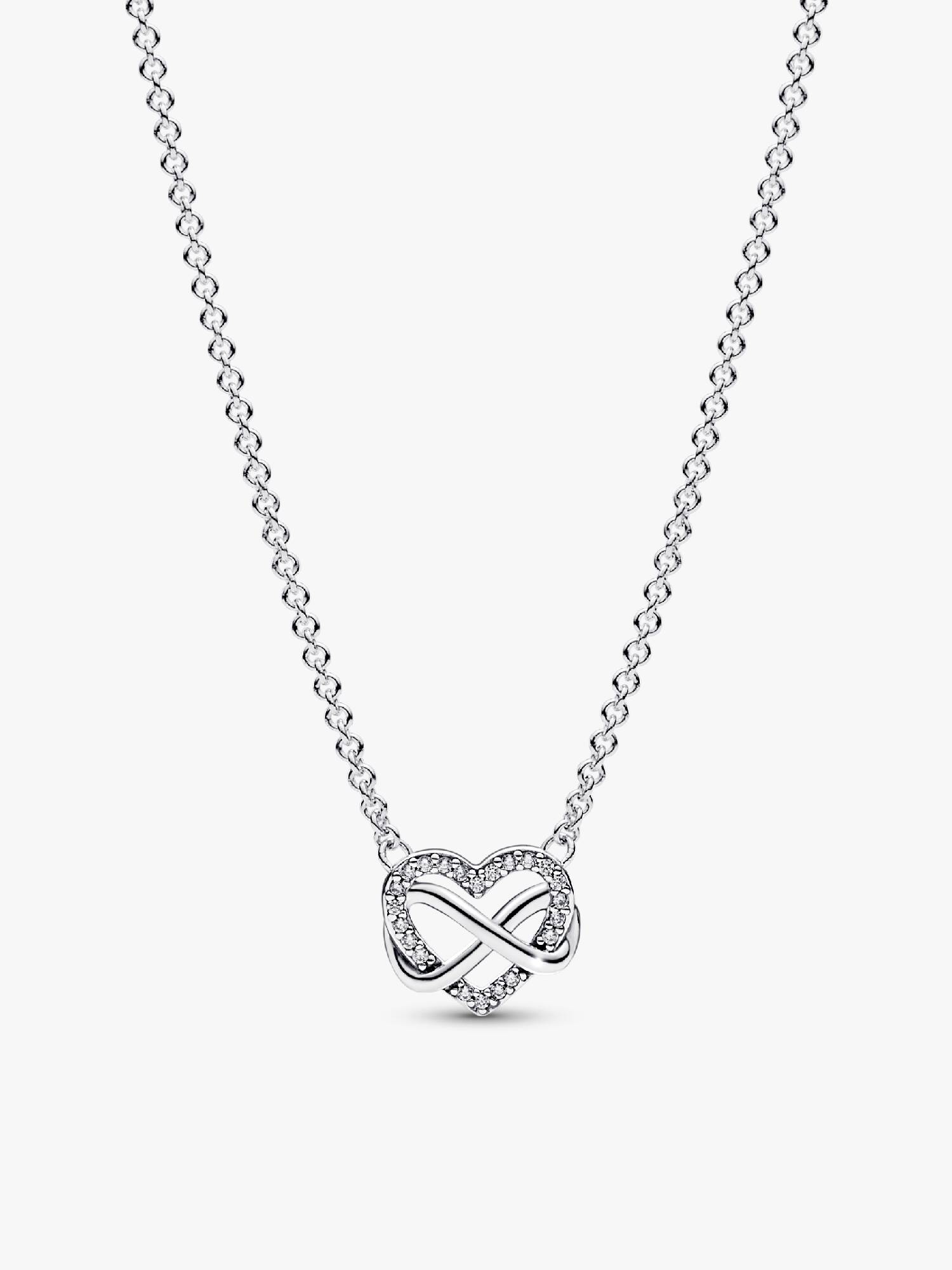 Sparkling Infinity Heart Collier Necklace