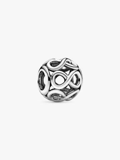 Infinity silver charm