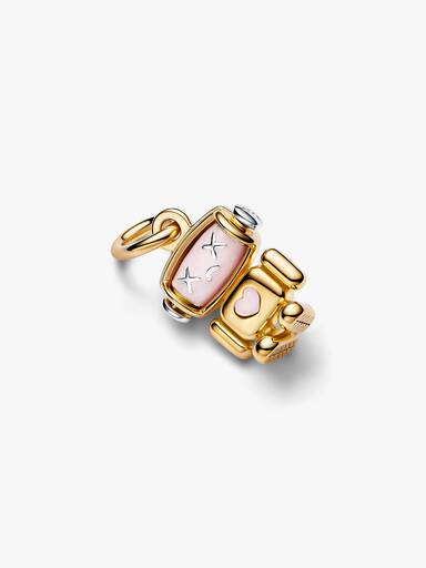 Spinnable Face Robot Dangle Charm