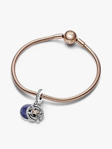 Two-tone Shooting Star Double Dangle Charm