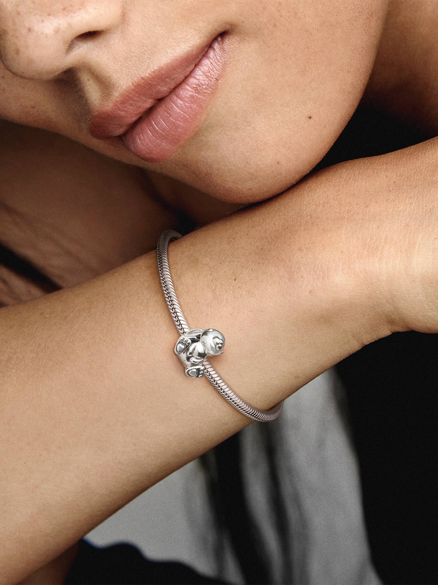 Rabbit sterling silver charm