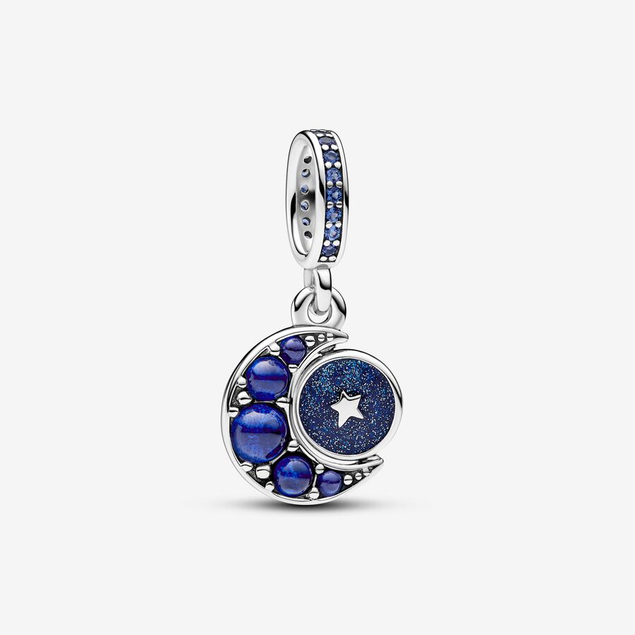 Sparkling Moon Spinning Dangle Charm image number 0