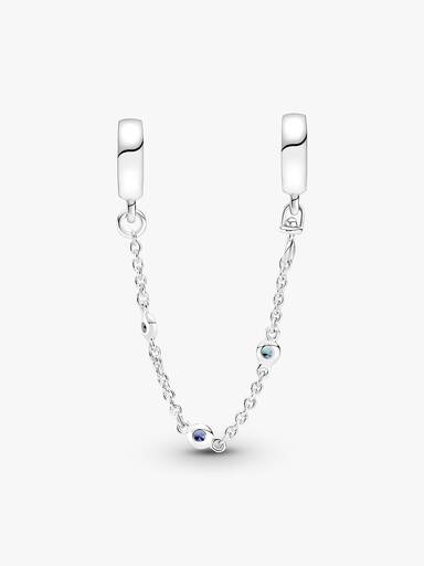 Triple Blue Stone Safety Chain