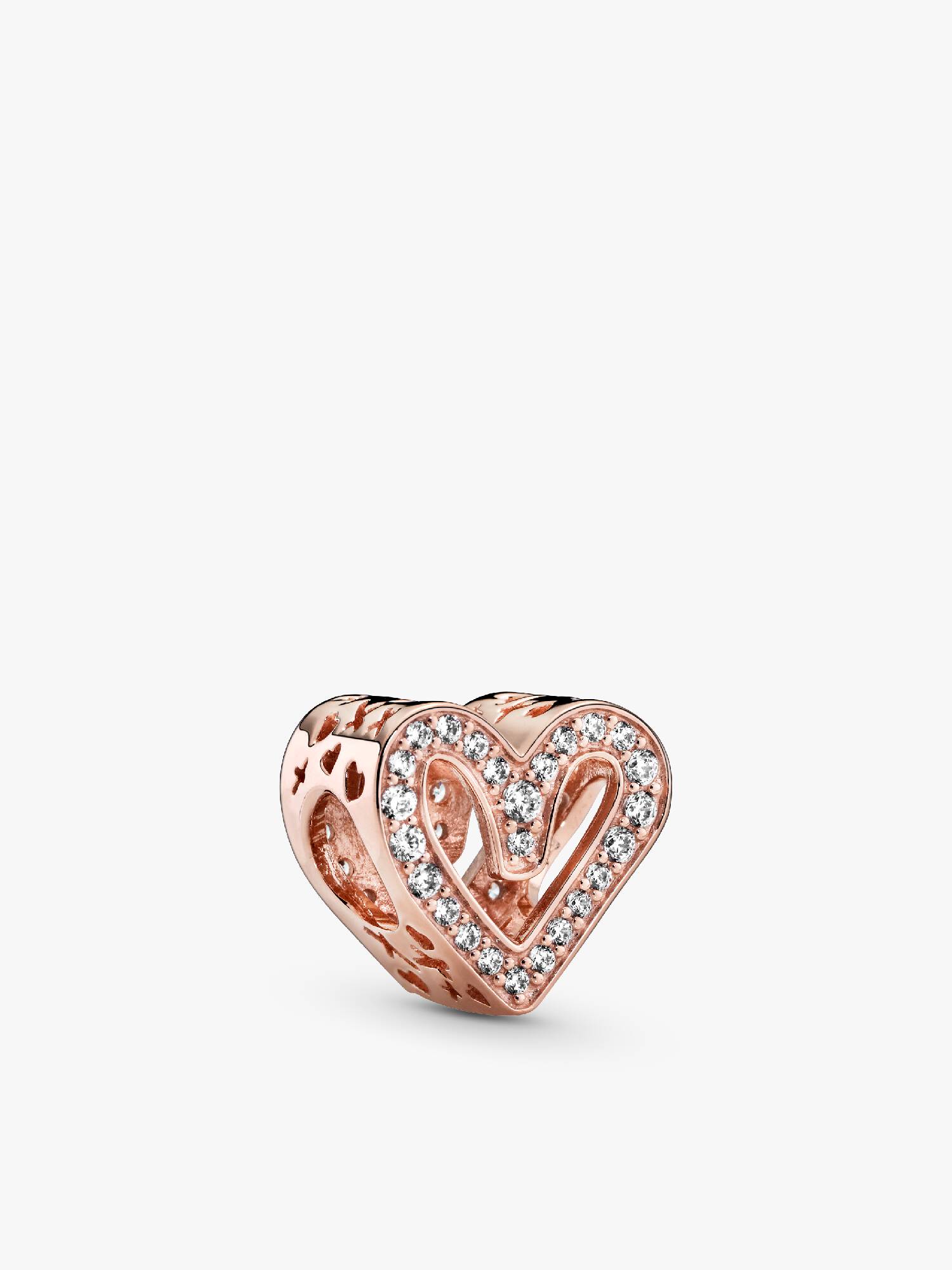 Sparkling Freehand Heart Charm