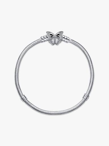 Pandora Moments Butterfly Clasp Snake Chain Bracelet