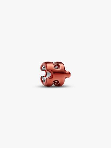 Orange Puzzle Piece Mini Charm