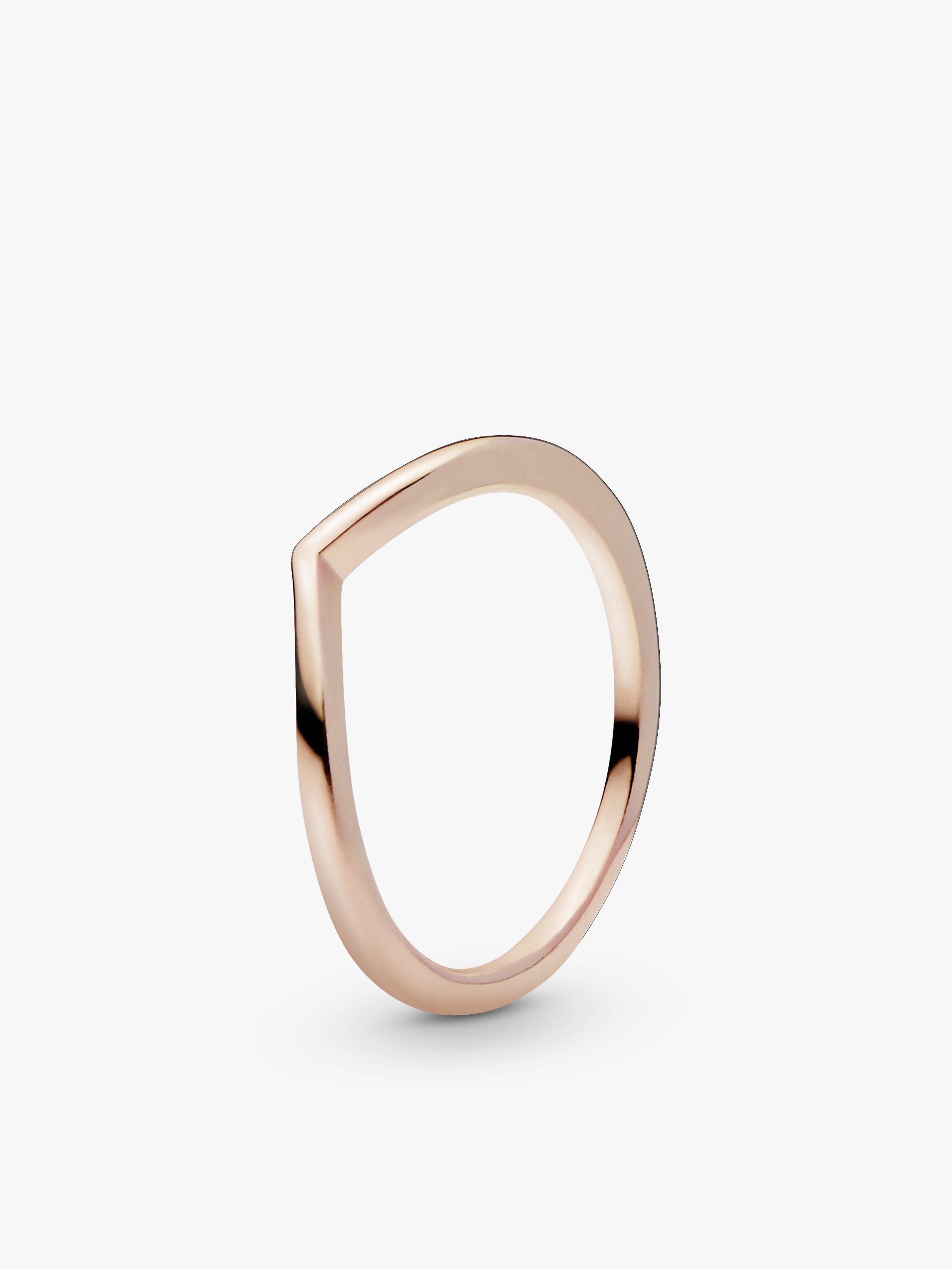 Wishbone 14k rose gold-plated ring