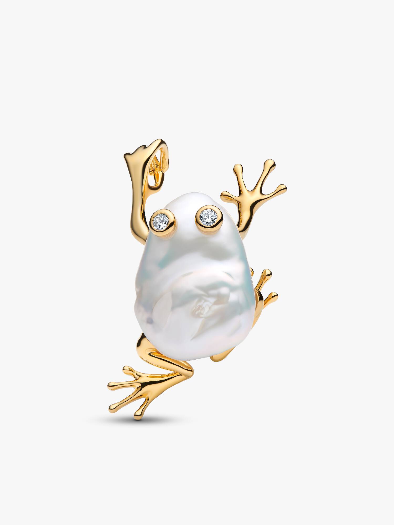 Treated Freshwater Cultured Baroque Pearl Oversized Frog Pendant