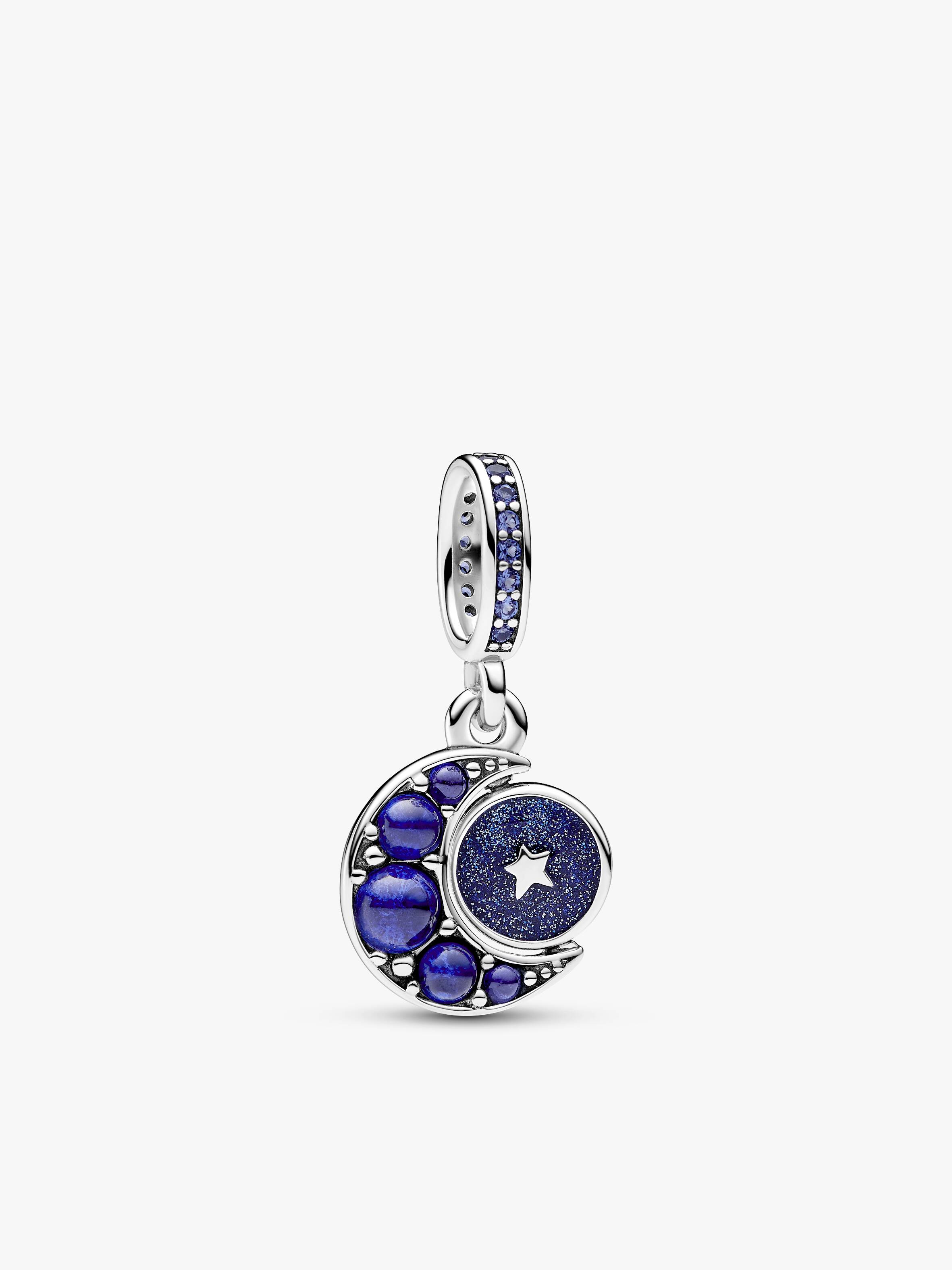 Sparkling Moon Spinning Dangle Charm